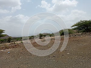 Landscape of Megale, Afar, Ethiopia. Megale isÃÂ one of the Districts of Afar. Rivers in the woreda include the Erebti. photo